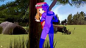 Serena和Bea Saito宝可梦Hentai激烈干