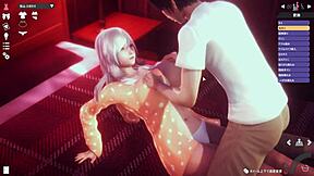 honey select - white-haired girl gets wild in anime sex