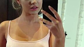 mia piper aka hazel grace masturbates in front of mirror