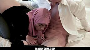 Stepbrother asks, 'Will you have sex with me, hijab stepsis?'