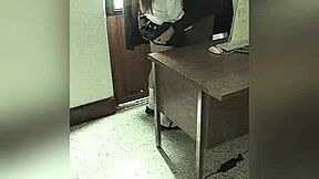 Teacher and student caught on office camera!
