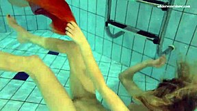 does nastya dare to strip naked and reveal her hot body in the pool?