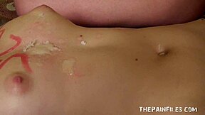 Hey, check out this bizarre lesbian humiliation with nasty facial domination on teen.