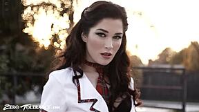 Sexy Teen In Stockings Gets Perfect Pussy Creampied By Cock