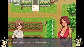 Hentai Game Countryside Life Part 5 Shower Blowjob Scene
