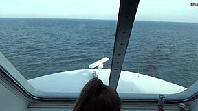 Fast doggystyle action unfolds with a young Swedish milf on a cruise ship.