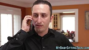 Teen babysitter riding in hardcore high definition scene with blowjob handjob and babe!