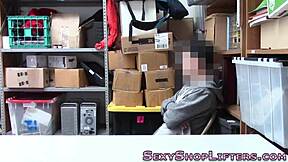 blonde mall cop with big tits gets caught