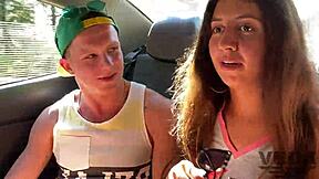 stepsister gives sloppy blowjob and receives messy facial