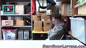 blonde mall cop with big tits gets caught