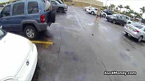 i'm a perky blonde amateur getting paid for a hardcore blowjob in public pov