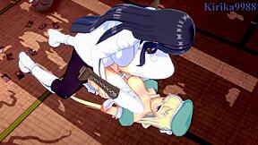 Ikaruga and yomi intense futanari sex in senran kagura hentai
