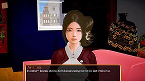 In This Erotic Cartoon, The Brunette With Big Tits Gets Her Ass Played In The Family Game