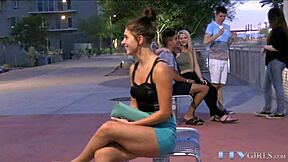 Toying Amateur Teen 18+ Babe Explores Fun in Public POV