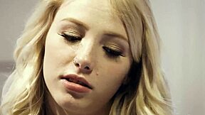 Naive virgin Dixie Lynn fucked hard by solo artist! Petite blonde rides cowgirl