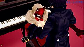 futaba sakura and ann takamaki fuck ren amamiya in persona 5 hentai