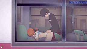 futaba sakura and ann takamaki fuck ren amamiya in persona 5 hentai