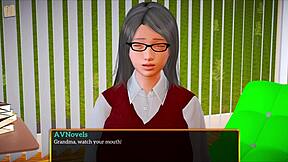 In my new family, the redhead milf gets her ass played with.