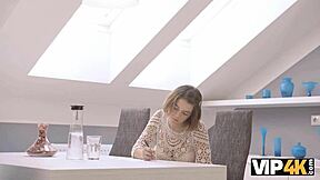 Skinny Teen With Shaved Pussy Teases Old Man Before Getting Nailed