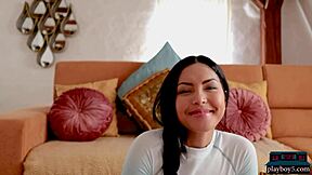 Petite asian milf strips naked!