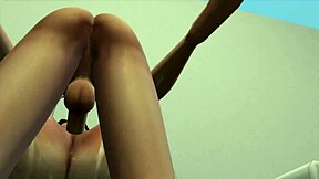 3D young 18+ gets sucked on the couch