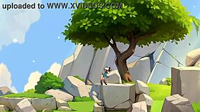 Horny young 18+ female orc face-sits a lucky boy in wild game! 😈