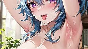 3d animated butler surprised by pussy masturbation in ai porn asmr