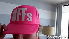 gorgeous chicks at party get involved in group activities