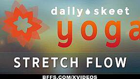 BFFs teens slam creepy yoga dude hard.