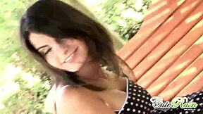 Wow, Rain’s Cute Striptease Outside Shows Off Perfect Tits!