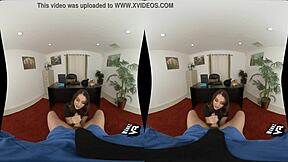 Shaved Brunette Pornstar Gets Intense Pussy Fucking At Office