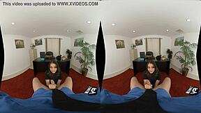 Shaved Brunette Pornstar Gets Intense Pussy Fucking At Office