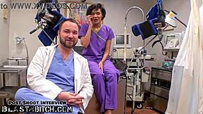 student jackie banes busted by doctor tampa, blasted with cum in fetish blowjob