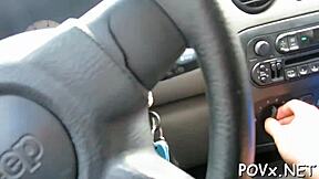 my tight shaved pussy gets pounded hard by thick cock in pov