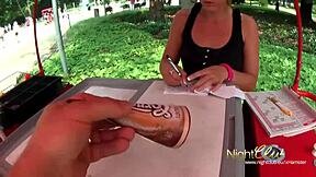 Sexy street girl says, 'I love money, so I'll suck and fuck for cash'