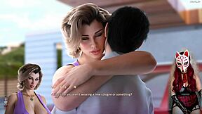 Milf Upskirt in Apocalust 5 Game with See-Through Lingerie