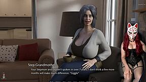 Ever seen a corset-clad mature lady play fetish games in anime style?