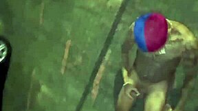 Amateurs fuck in street after party orgy.