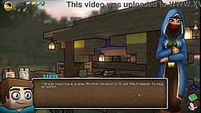 i watch hornycraft hentai where alex gets double creampied in her tight pussy