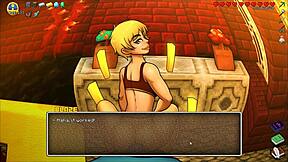 Femdom gets face covered with cum in Hornycraft parody