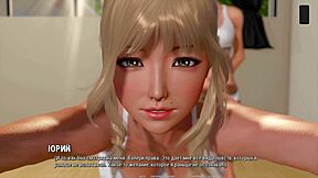 blonde teacher teases with sexy yoga moves in gameplay