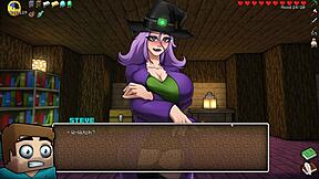 Hornycraft parody hentai game ep 42 merchant gets fucked by big futanari cock 😈