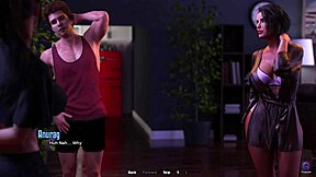 Step son seduces sexy step mom with night massage in 3D hentai. 😏