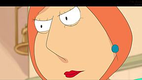 Louis stuck outside toilet in wild Family Guy hentai