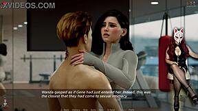 Ms. Denvers in cosplay hentai game, big tits episode 49.