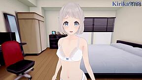 Hey, wanna see Lilja Katsuragi in wild hentai sex from Gakuen Idolmaster?