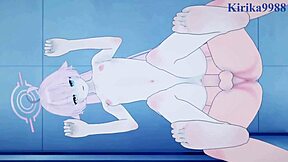 takanashi hoshino and utazumi sakurako have intense sex in blue archive hentai