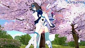 Intense futanari action with Garie and Maria?