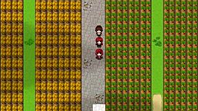 Redhead milf traps him with giant tits in harem hentai game ep 14