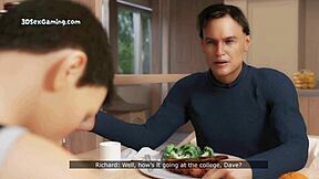 My stepmom bends over for doggystyle tension relief in 3D 😏